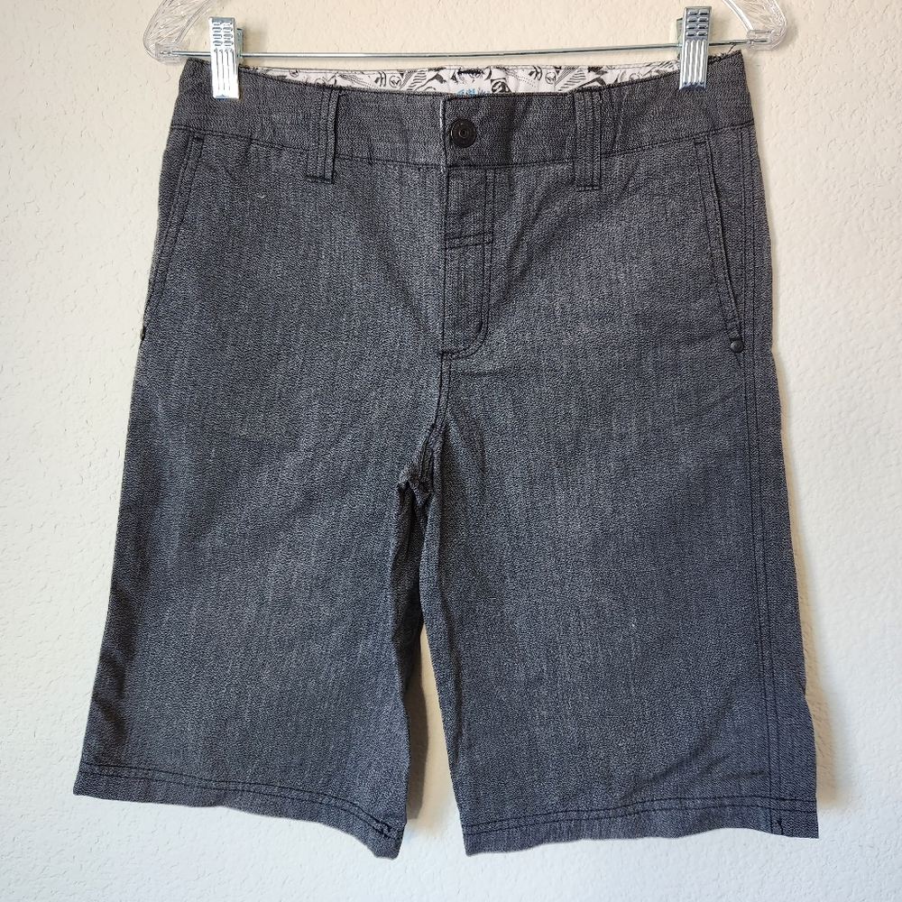 Young Man's Shawn White Gray Skater Mid Length Shorts Size 16